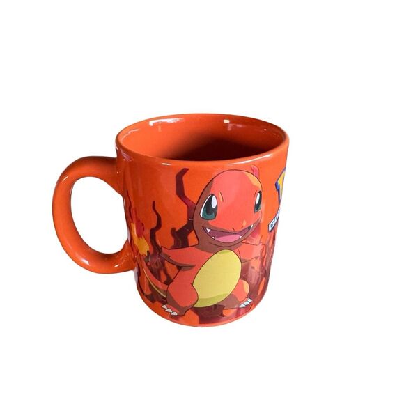 Pokémon Charmander Orange Foil Print Ceramic Coffee Mug 20oz "Gotta Catch Em All - Picture 1 of 5